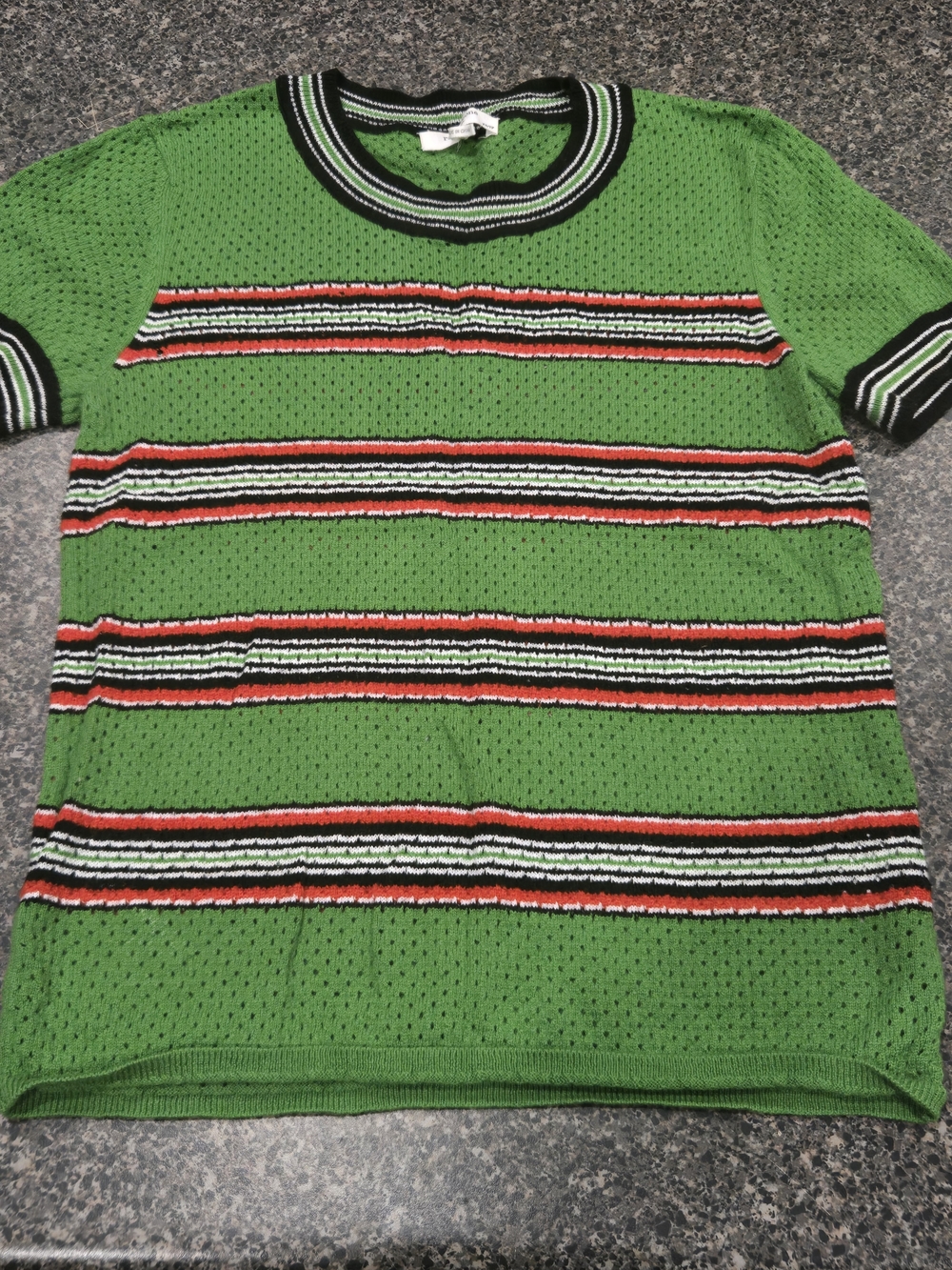 Rag & Bone Darcie Merino Wool Mesh Striped Sweater XS